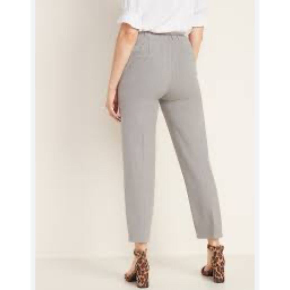 Old Navy Heather Gray Pull On Ankle Pant 0 Petite Career Academia Twee Comfort - Picture 9 of 10